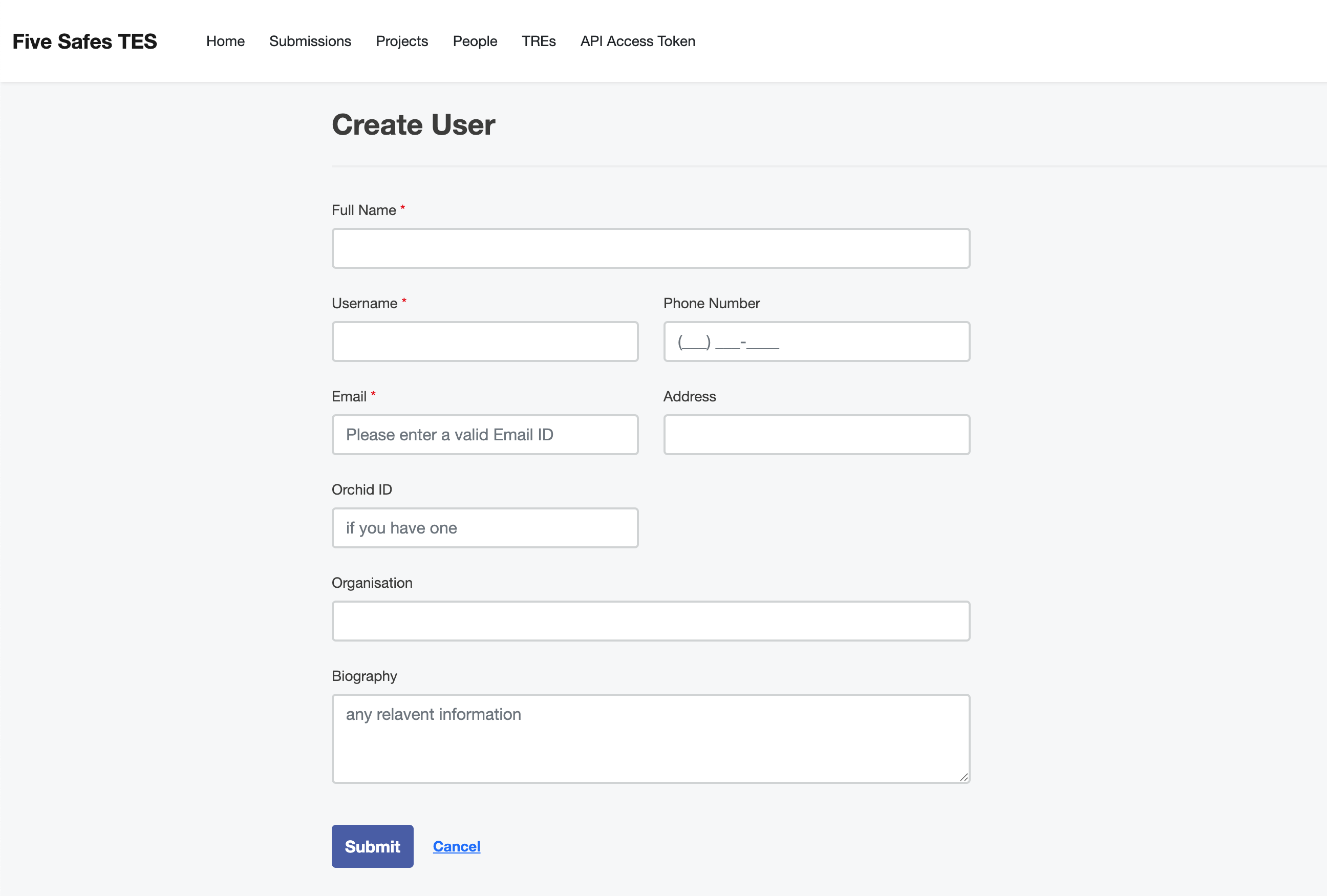 Create Researcher from