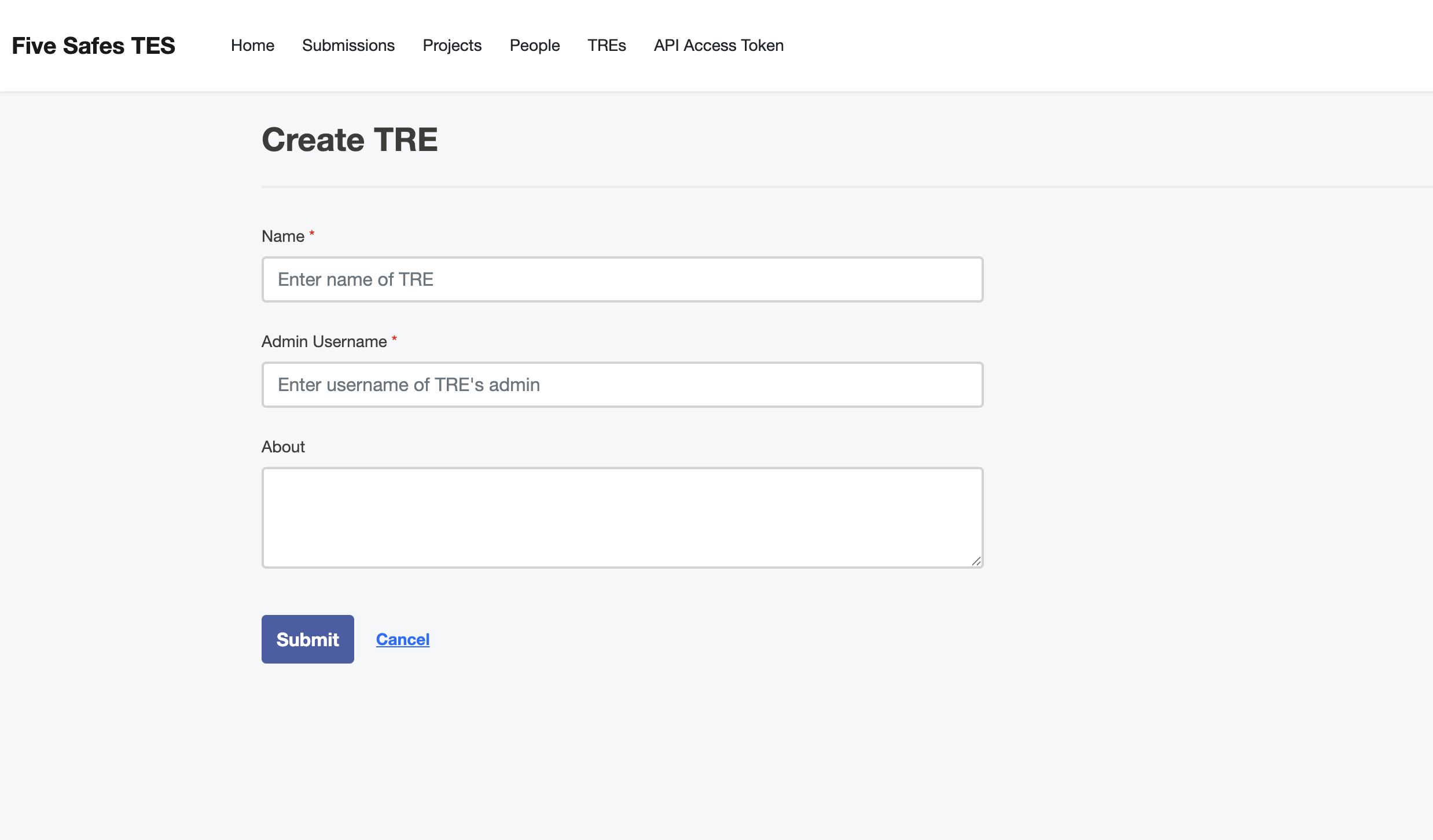 Create TRE