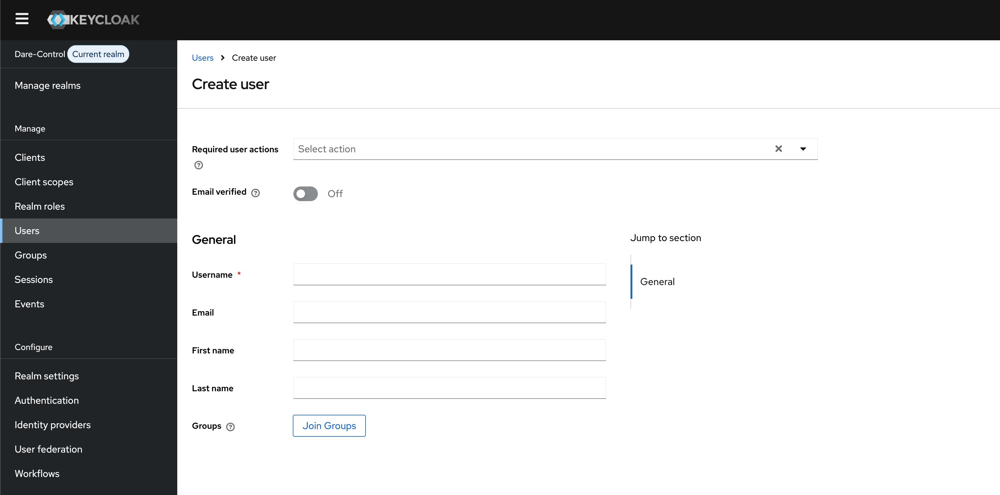 Add user dialog